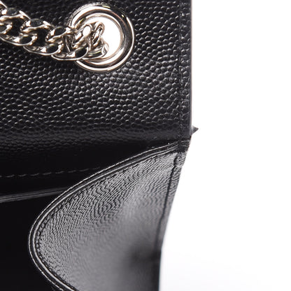 Saint Laurent Grain De Poudre Small Monogram Kate Satchel Black 10 of 10