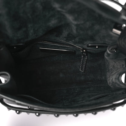 Valentino Garavani Grainy Calfskin Onyx Small My Rockstud Rolling Frame Bag Black 5 of 8
