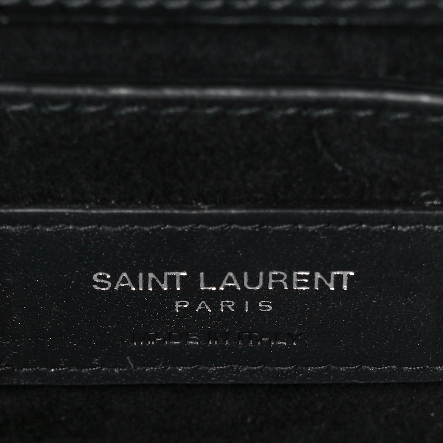 Calfskin Crocodile Embossed Medium Monogram Sunset Black