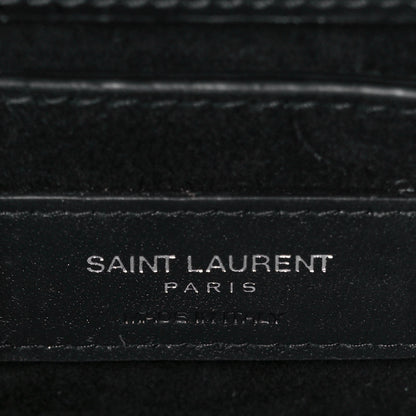 Saint Laurent Calfskin Crocodile Embossed Medium Monogram Sunset Black 6 of 8