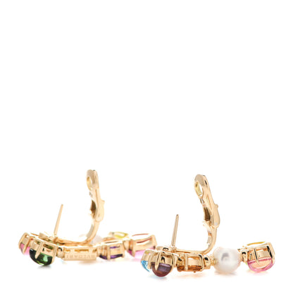 Bulgari 18K Yellow Gold Multi Gemstone Allegra Earrings 3 of 5
