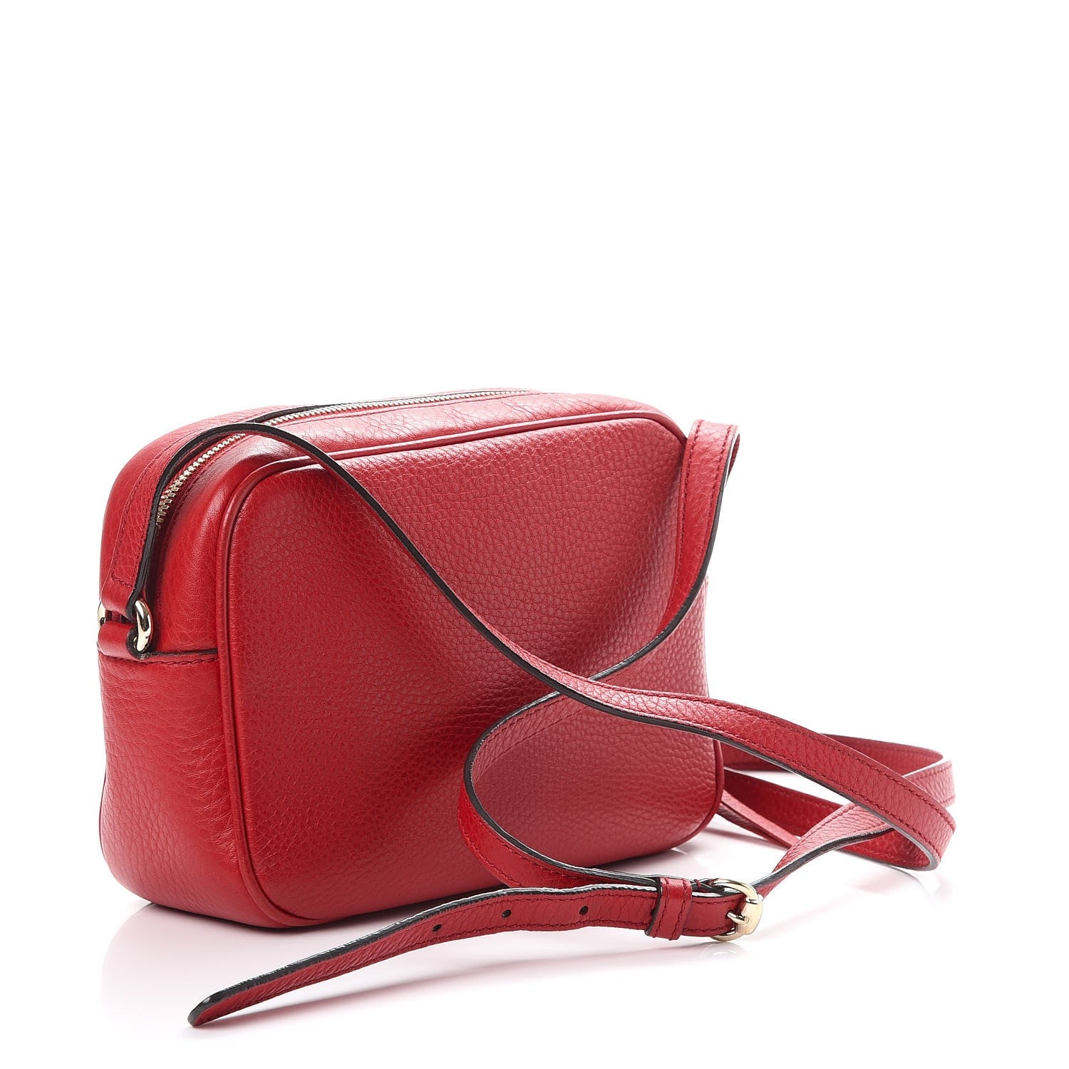 Gucci Pebbled Calfskin Small Soho Disco Bag Tabasco Red 3 of 10