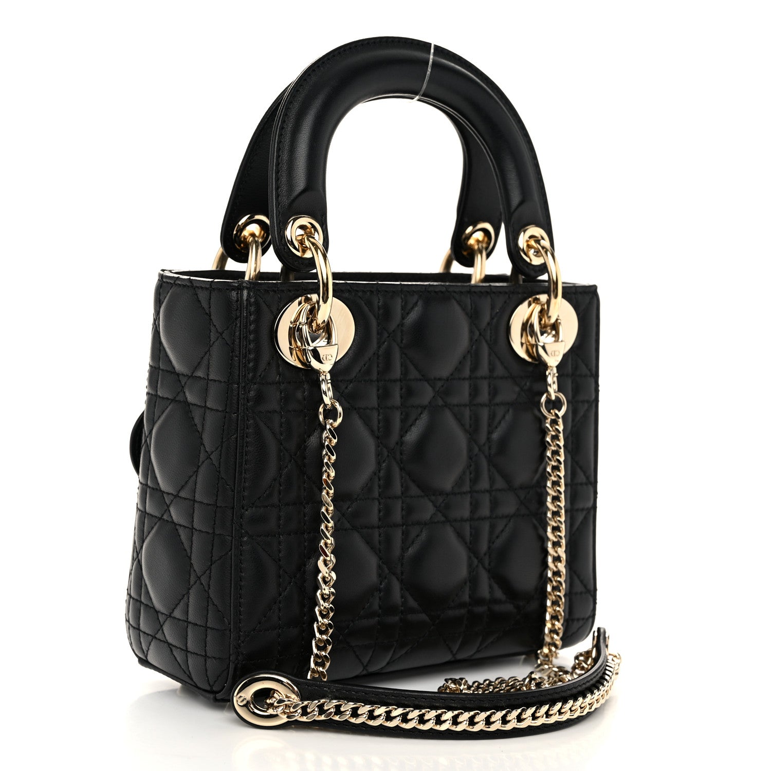 Christian Dior Lambskin Cannage Mini Lady Dior Black 3 of 10