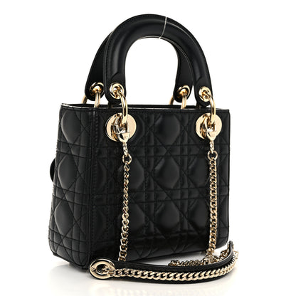 Christian Dior Lambskin Cannage Mini Lady Dior Black 3 of 10