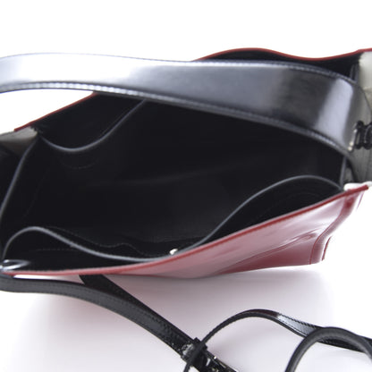 Prada Vernice Tri-Color Tote White Red Black 5 of 11