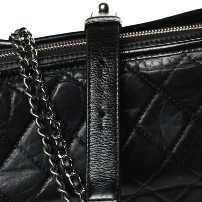 Chanel Aged Calfskin Quilted Medium Gabrielle Hobo Black 16 of 16