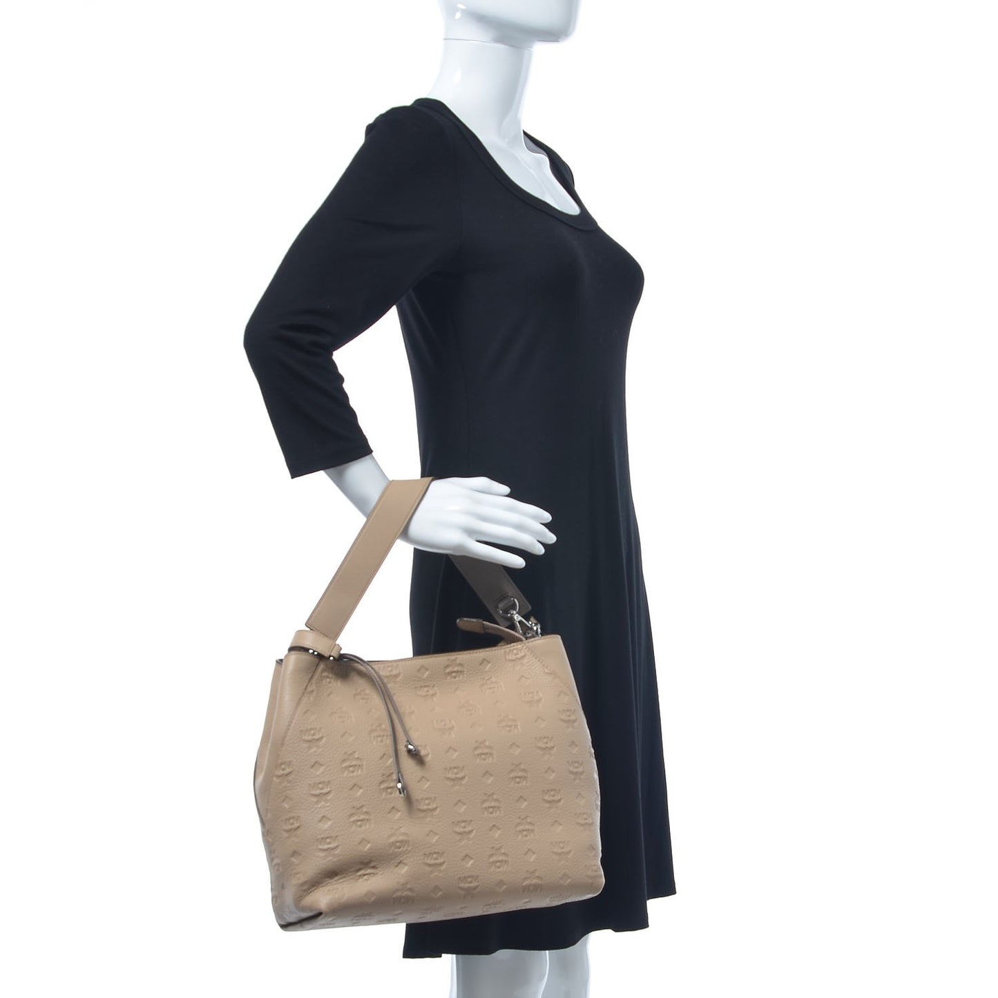Grained Calfskin Medium Klara Hobo New Beige