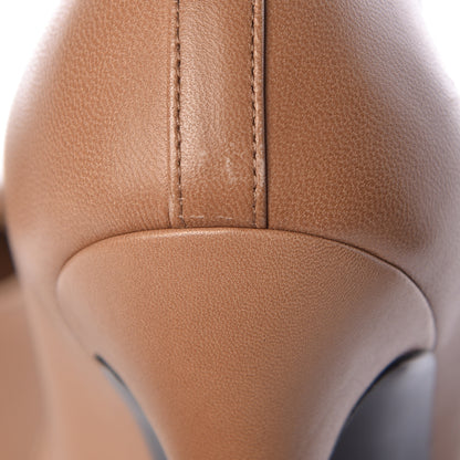 Chanel Lambskin Cap Toe CC Pumps 40 Beige Black 10 of 16