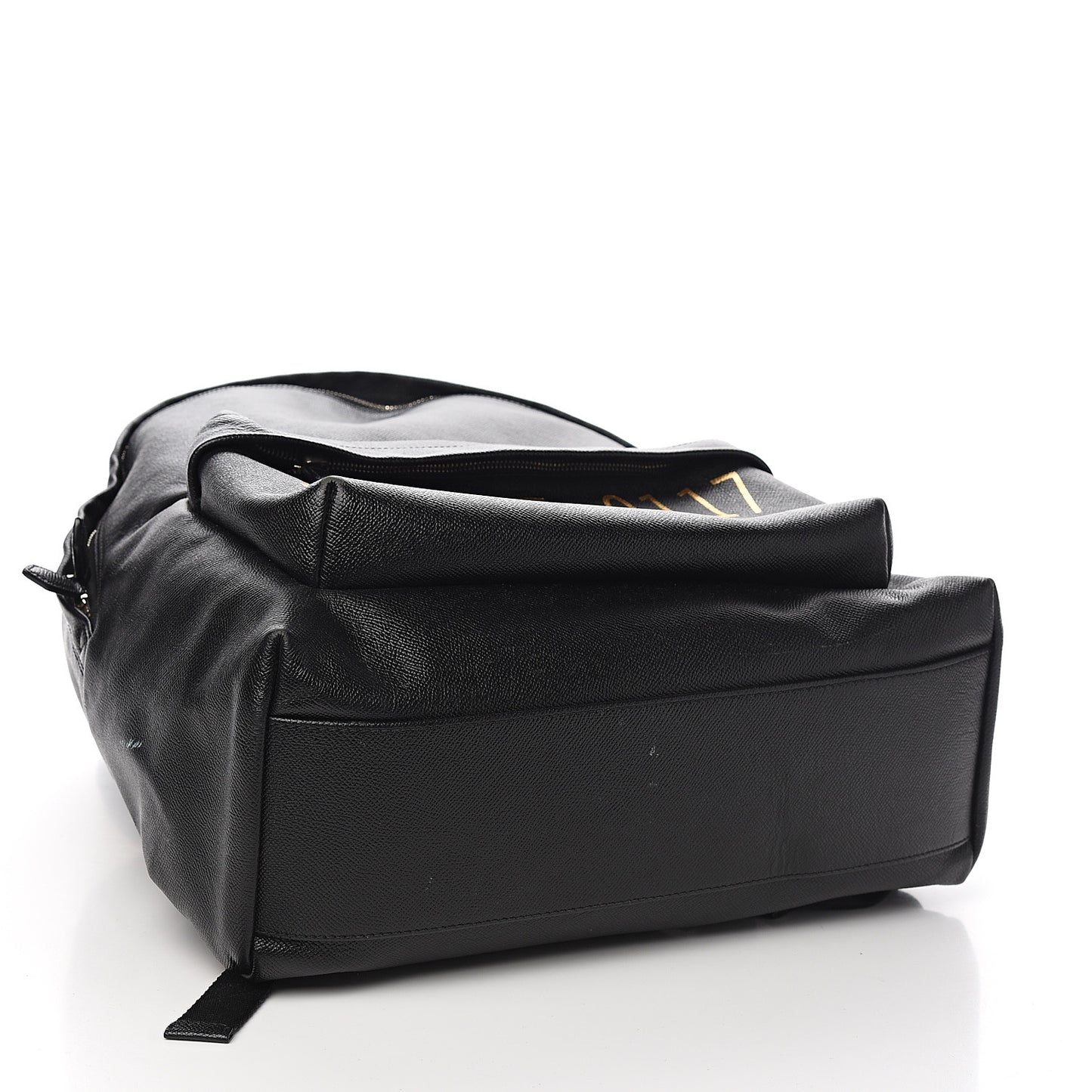 Textured Calfskin Print Backpack Black