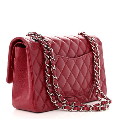 Chanel Caviar Quilted Medium Double Flap Dark Pink 3 of 11