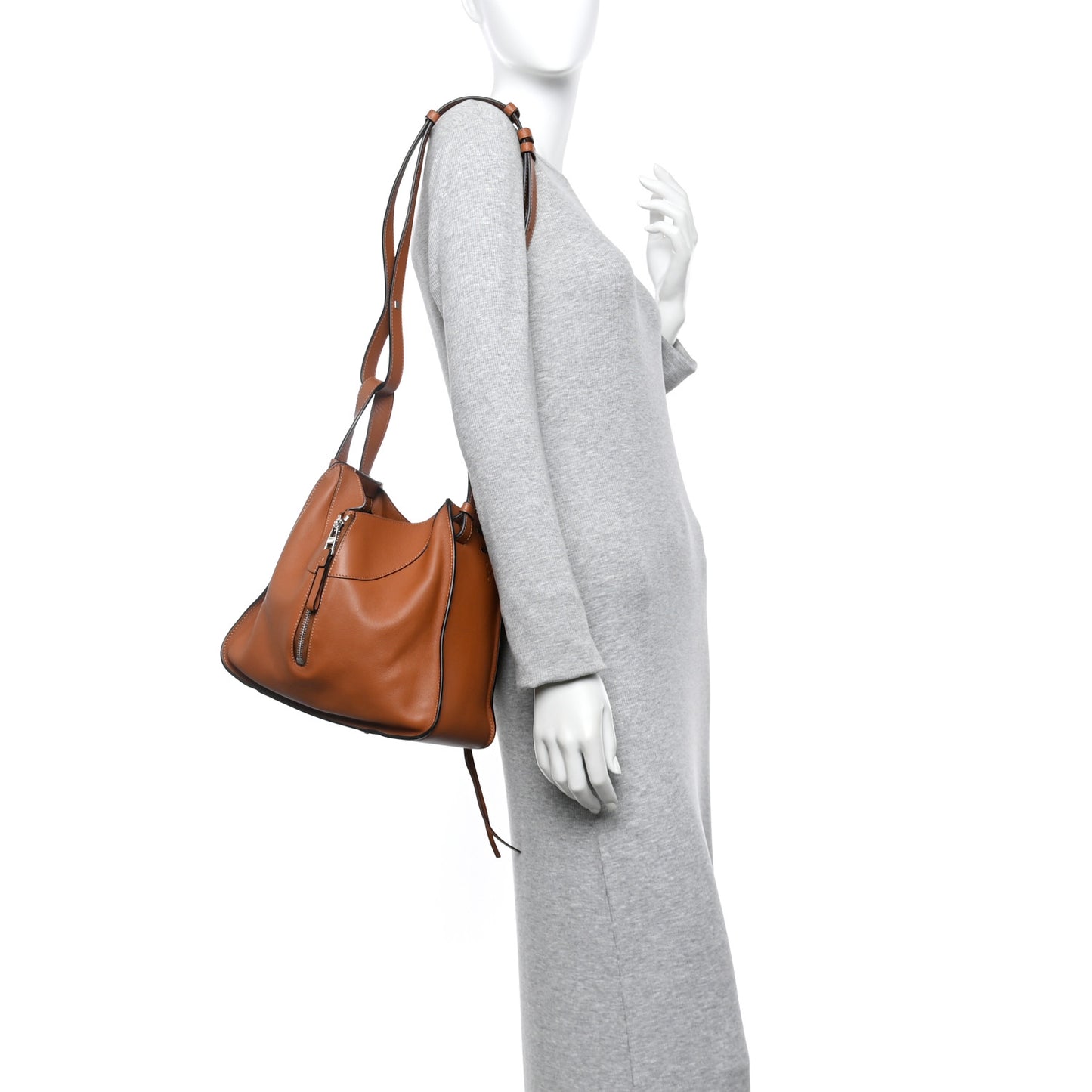 Calfskin Small Hammock Shoulder Bag Tan