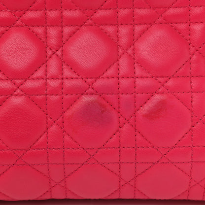 Christian Dior Lambskin Cannage Large Lady Dior Fuchsia 14 of 17
