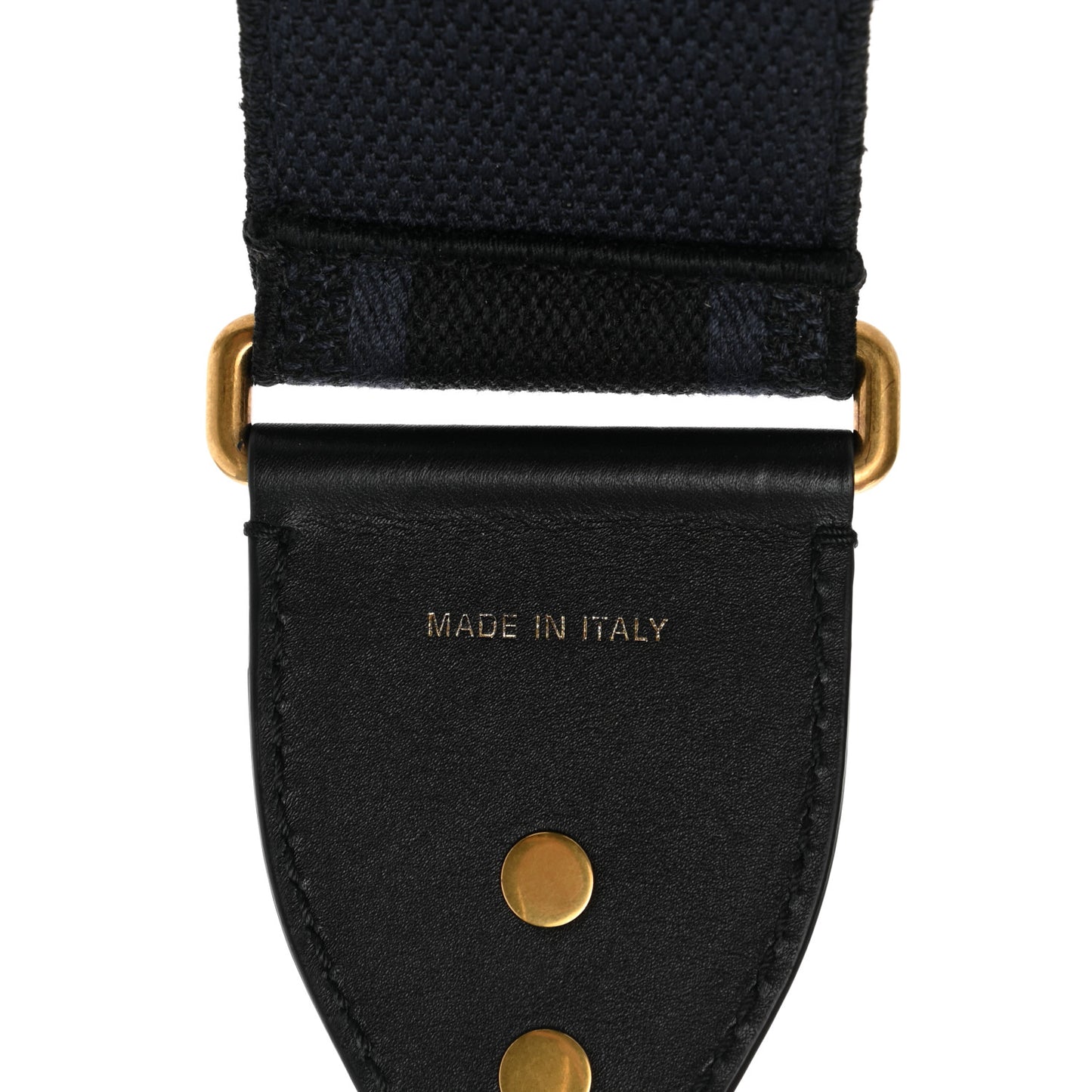 Canvas Embroidered Shoulder Strap Denim Blue