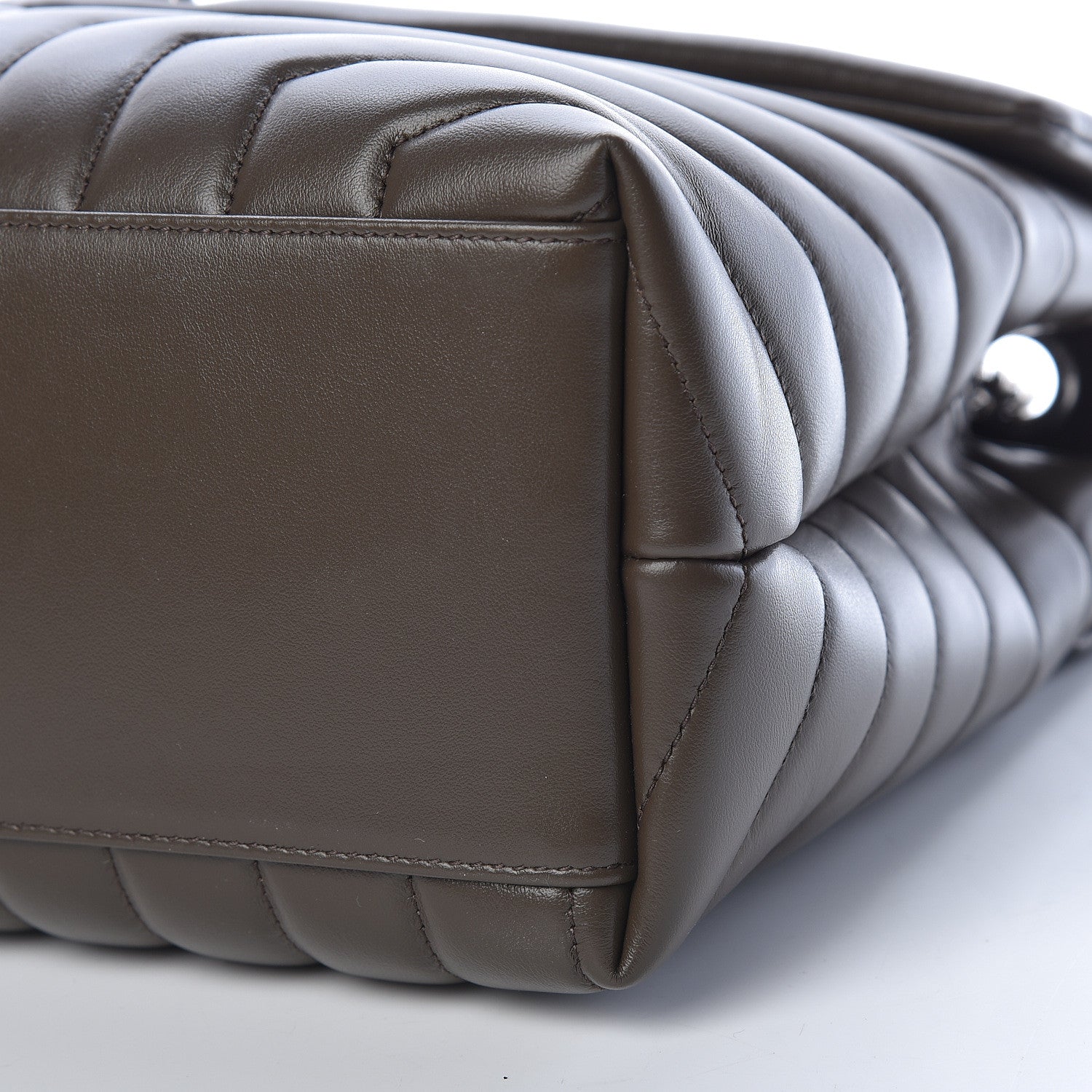Saint Laurent Calfskin Y Quilted Monogram Medium Loulou Chain Satchel Faggio 11 of 11