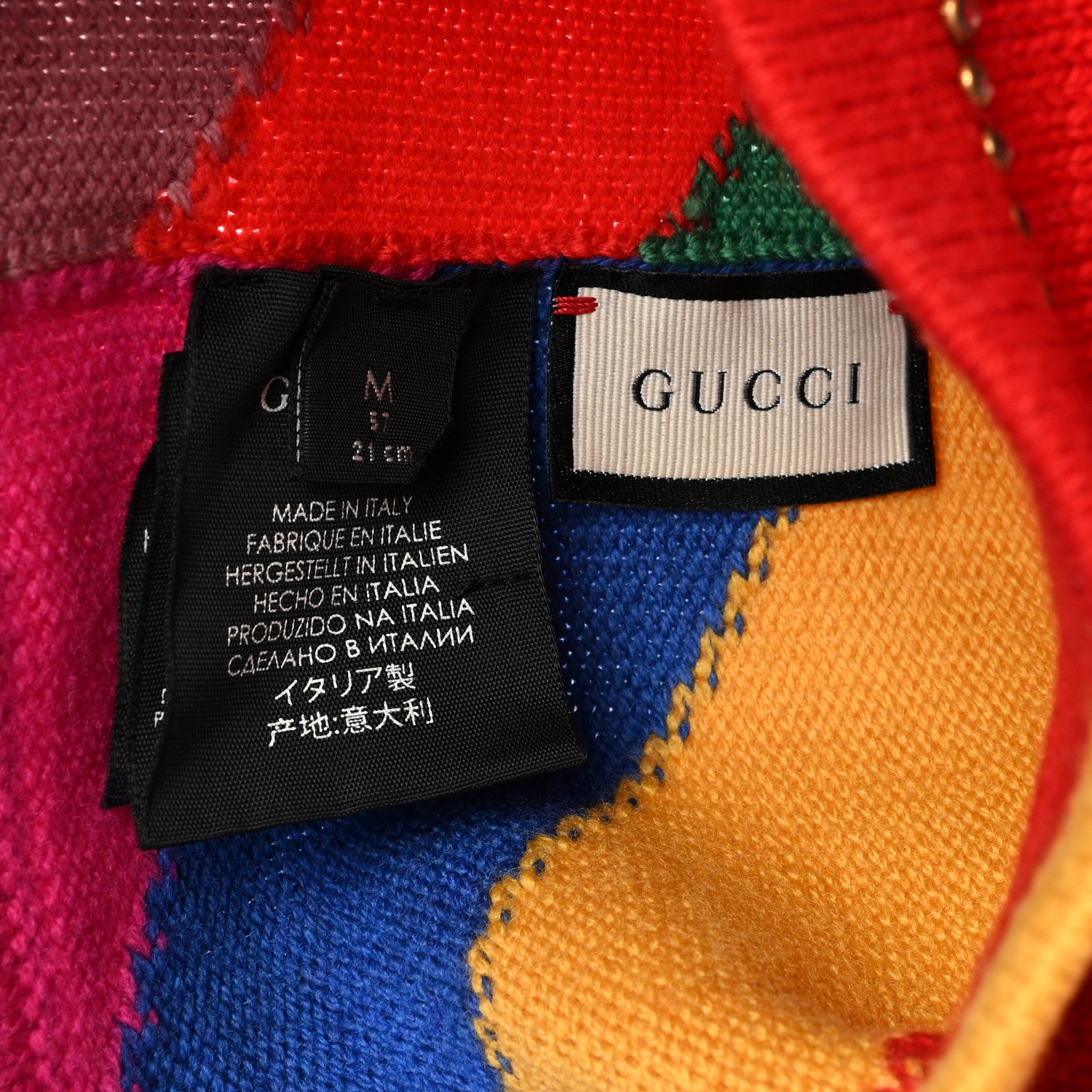 Gucci Wool Knit Multihimalat Beanie Hat M Multicolor 5 of 5