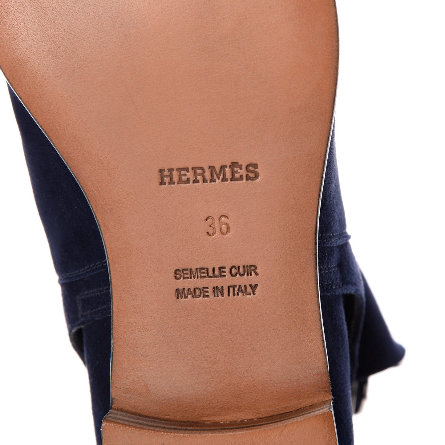 Suede Calfskin Neo Ankle Boots 36 Marine