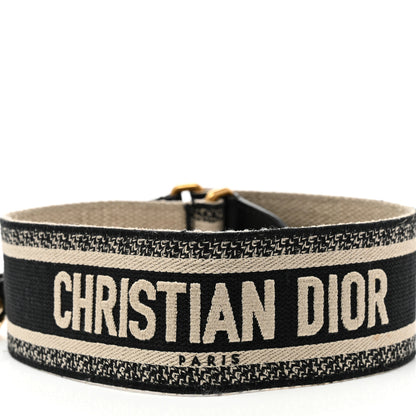 Christian Dior Canvas Embroidered Shoulder Strap Blue 3 of 5