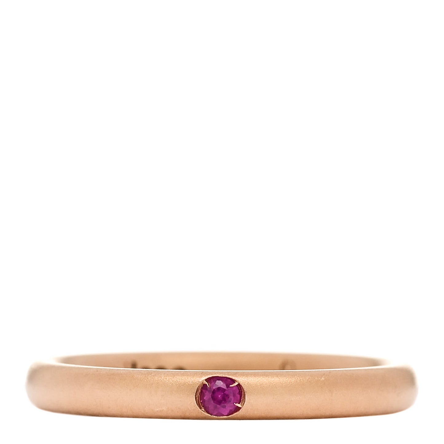 18K Rose Gold Ruby Lucciola Ring 53 6.25