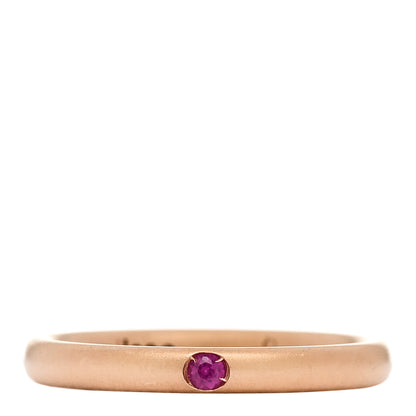 Pomellato 18K Rose Gold Ruby Lucciola Ring 53 6.25 1 of 6