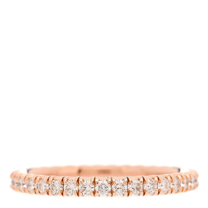 Cartier 18K Pink Gold Diamond 2mm Etincelle de Cartier Wedding Band Ring 48 4.5 3 of 4