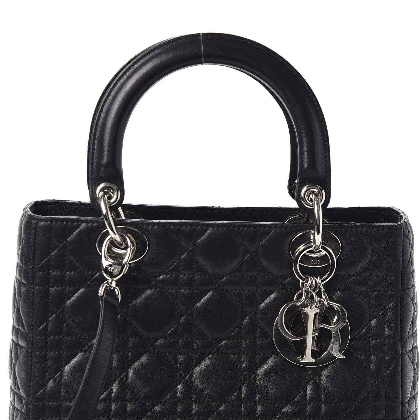 Lambskin Cannage Medium Lady Dior Black