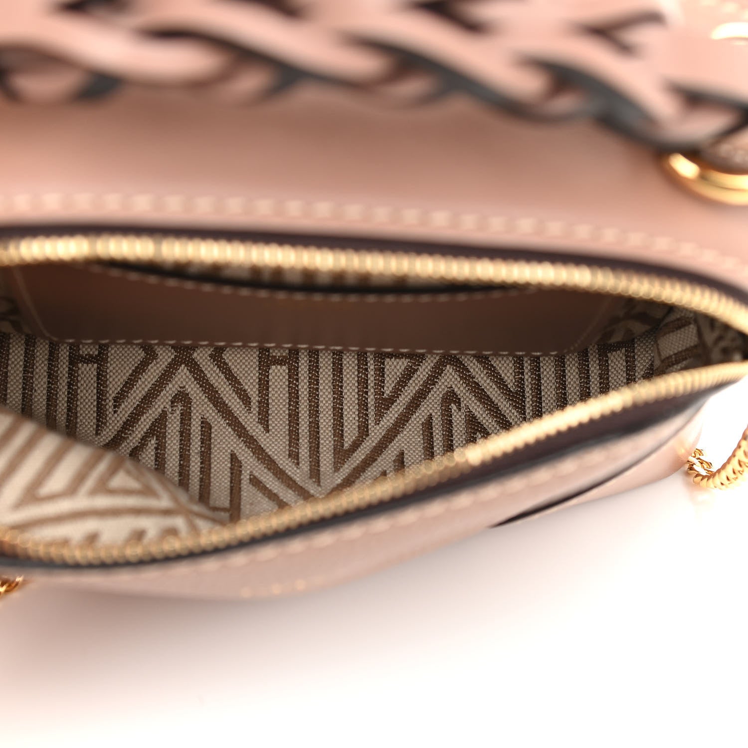 Chloe Calfskin Mini Daria Chain Bag Cement Brown 5 of 10