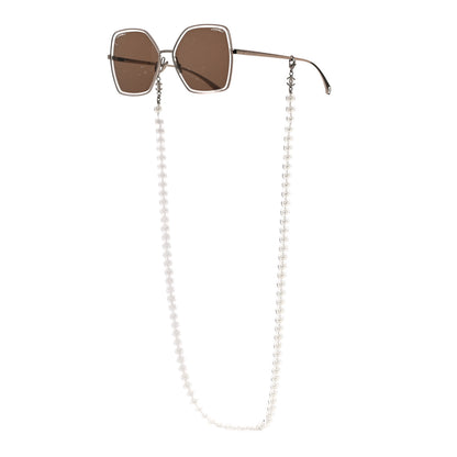 Chanel Butterfly Removable Pearl Chain Sunglasses 4262 Brown 2 of 10