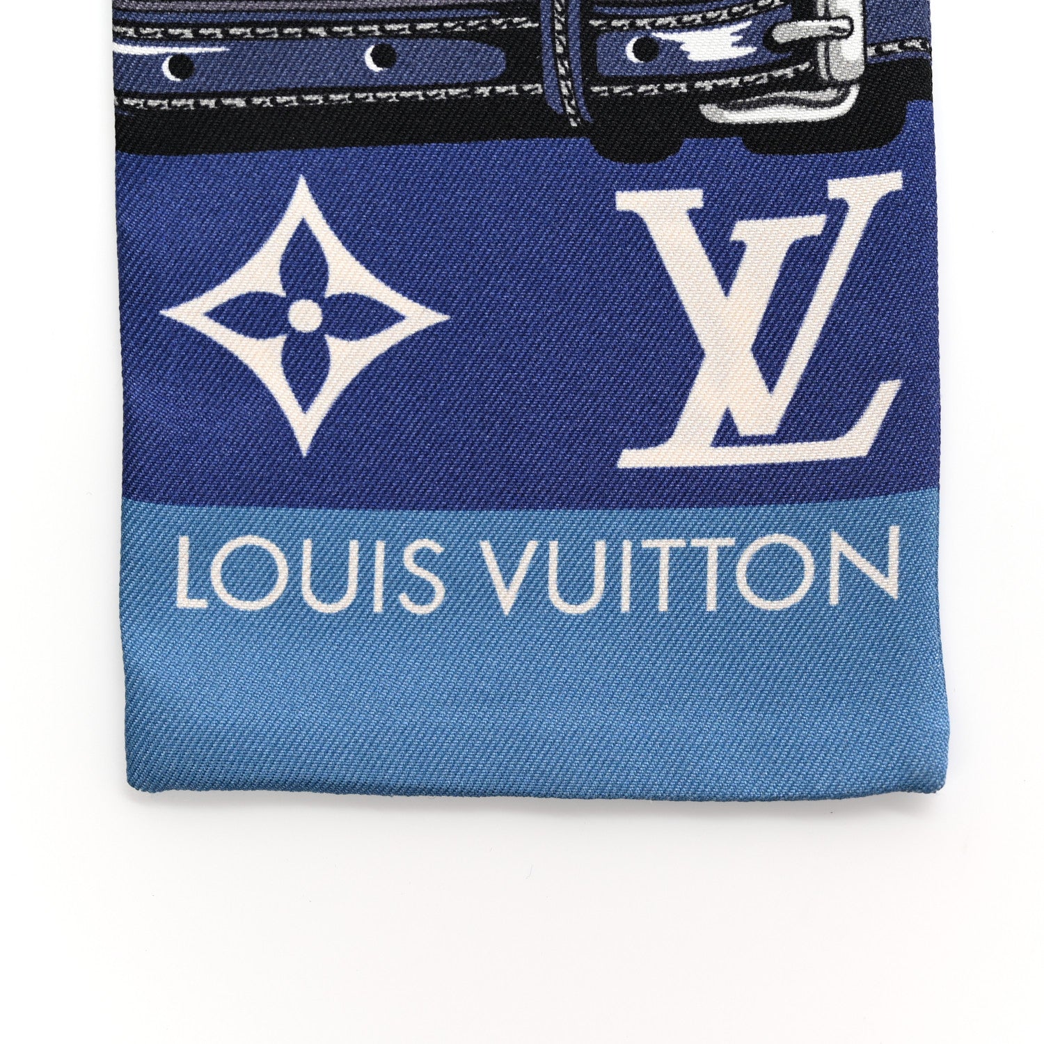 Louis Vuitton Silk Monogram Escale Confidential Bandeau Blue 2 of 3