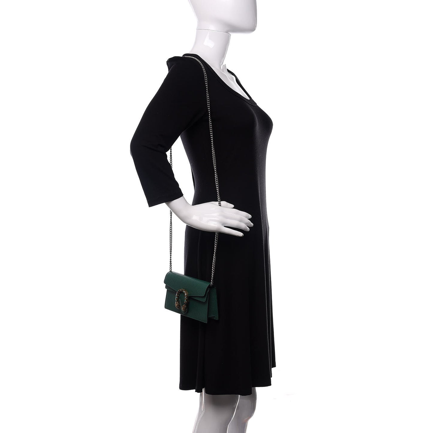 Calfskin Super Mini Dionysus Shoulder Bag Emerald