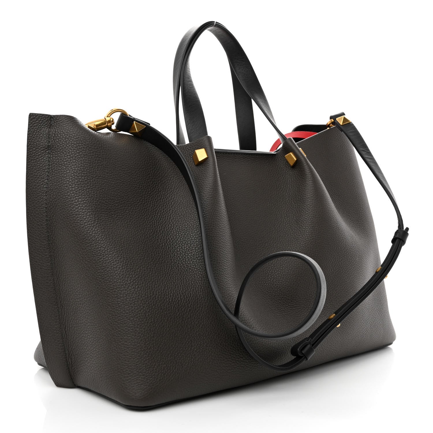 Valentino Garavani Grainy Calfskin Medium VLogo Escape Shopper Black 4 of 11