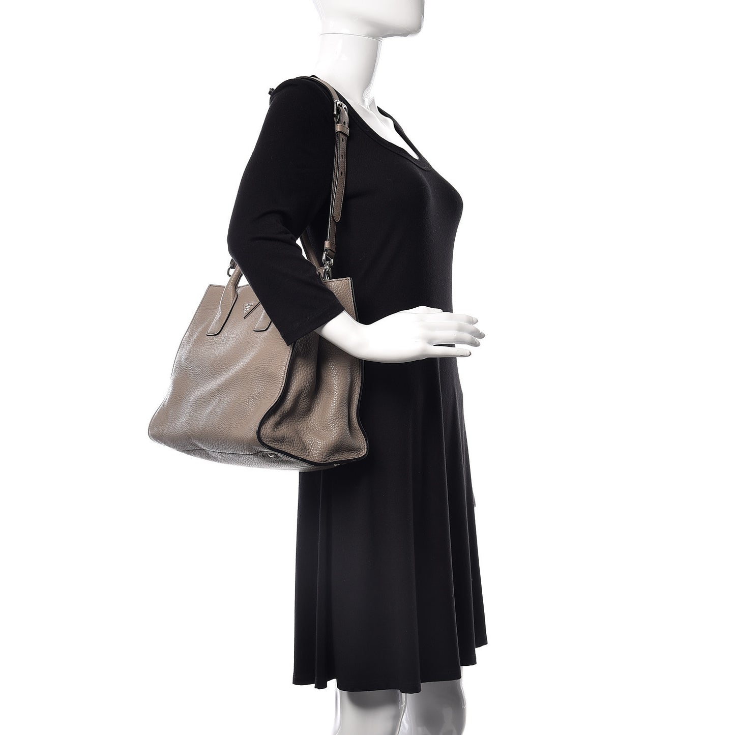 Vitello Daino Shopping Tote Argilla