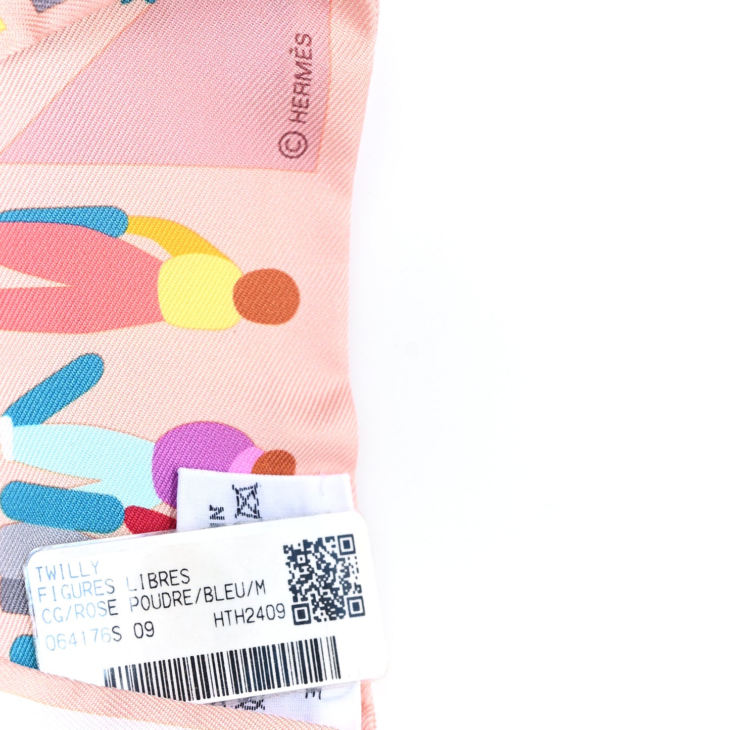 Silk Figures Libres Twilly Rose Poudre Bleu Multicolor