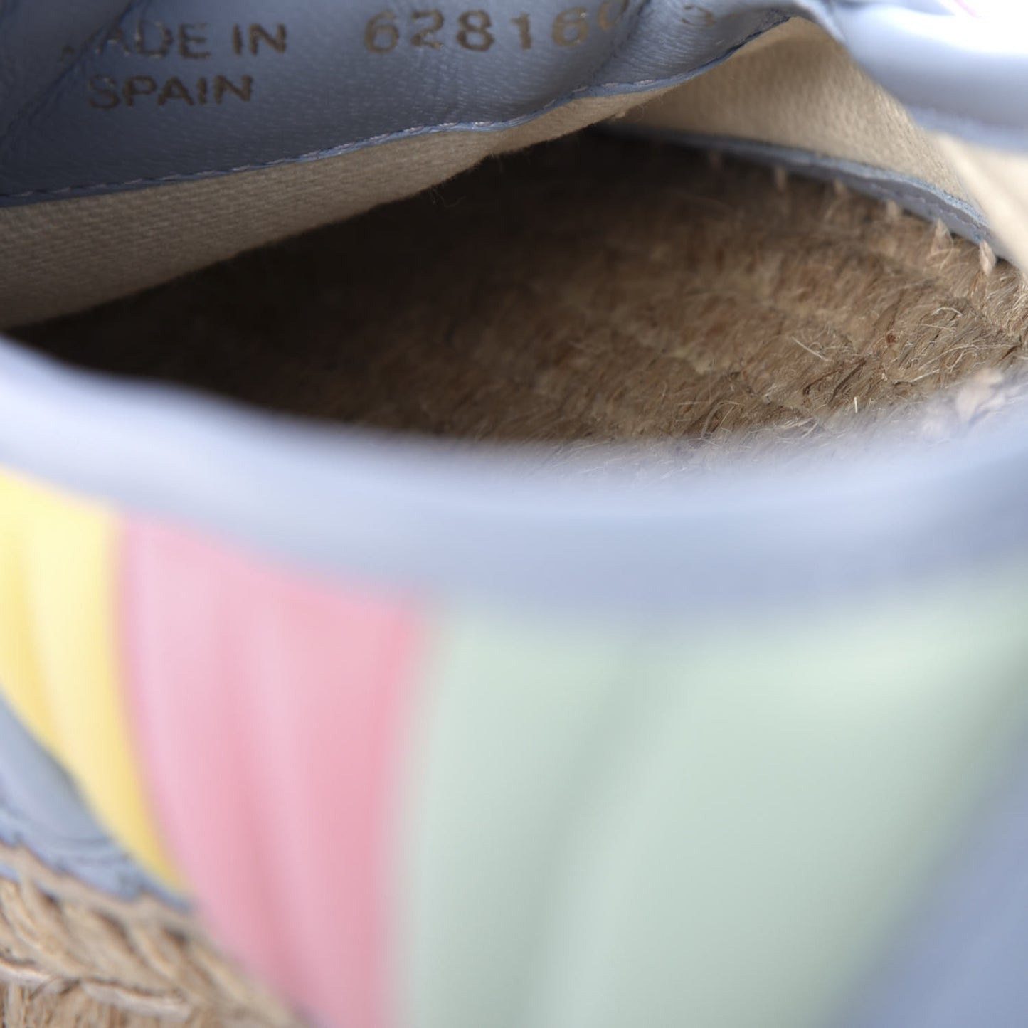 Nappa Matelasse Diagonal GG Marmont Espadrilles 36 Multicolor Pastel