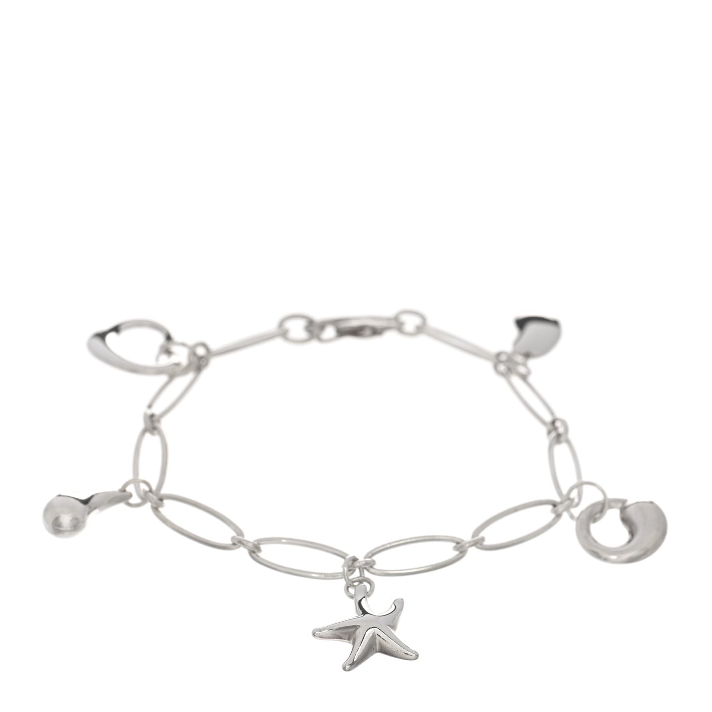Sterling SIlver Elsa Peretti Five Charm Bracelet