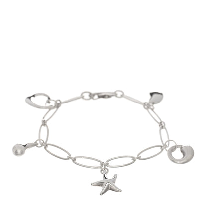 Tiffany Sterling SIlver Elsa Peretti Five Charm Bracelet 1 of 4