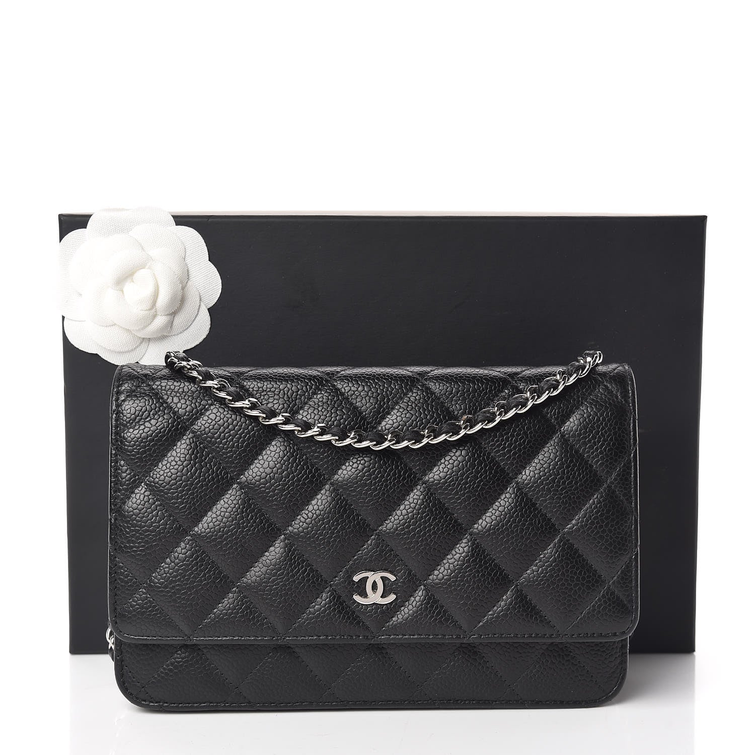 Chanel Caviar Quilted Wallet On Chain WOC Black 11 of 11