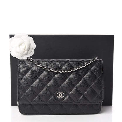 Chanel Caviar Quilted Wallet On Chain WOC Black 11 of 11