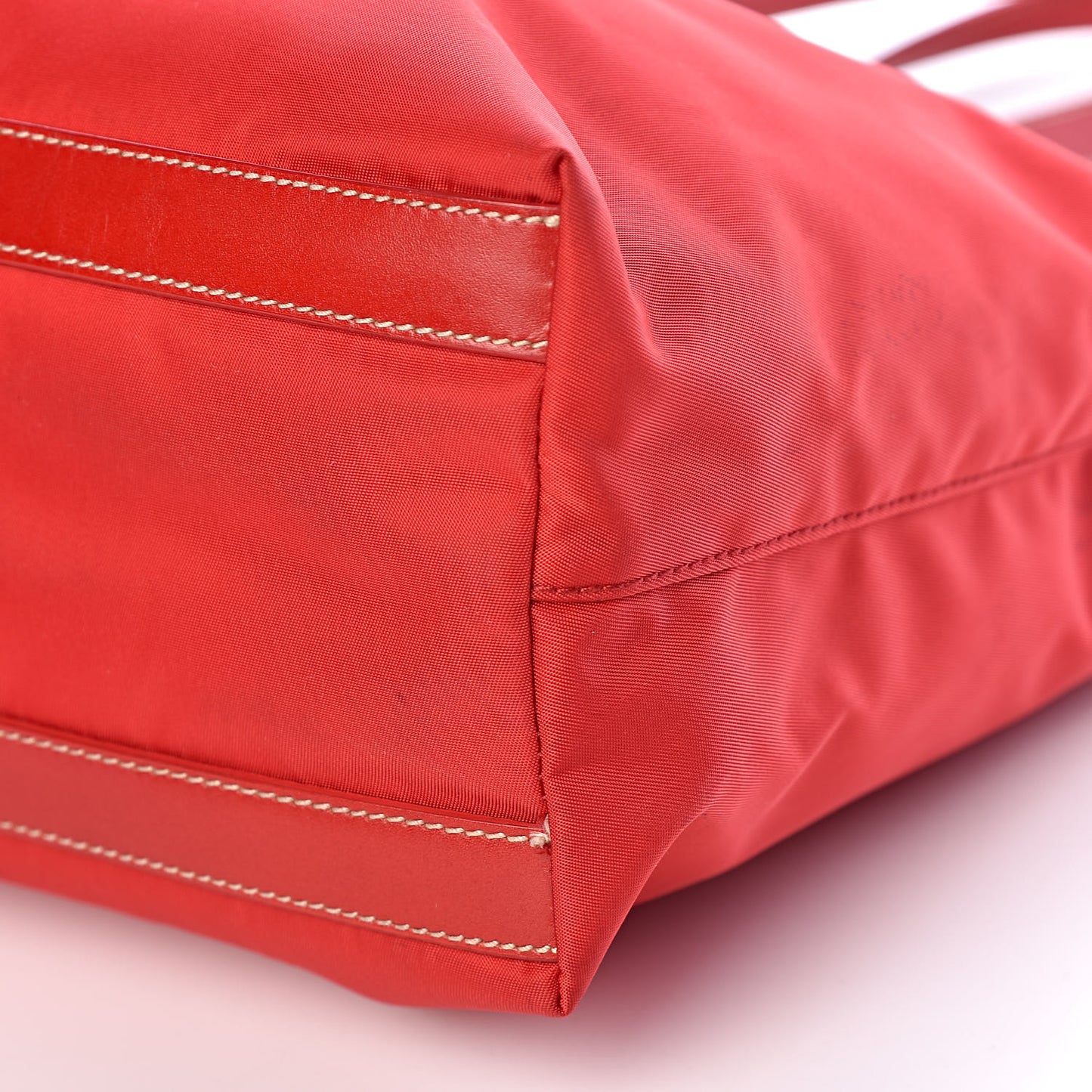 Tessuto Nylon Mini Shopping Tote Rosso