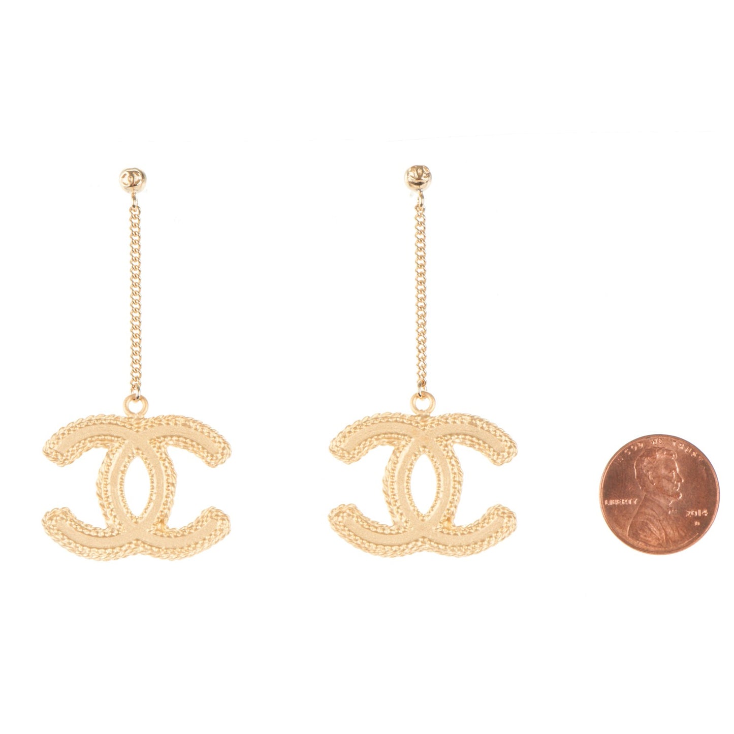 CC Drop Earrings Gold