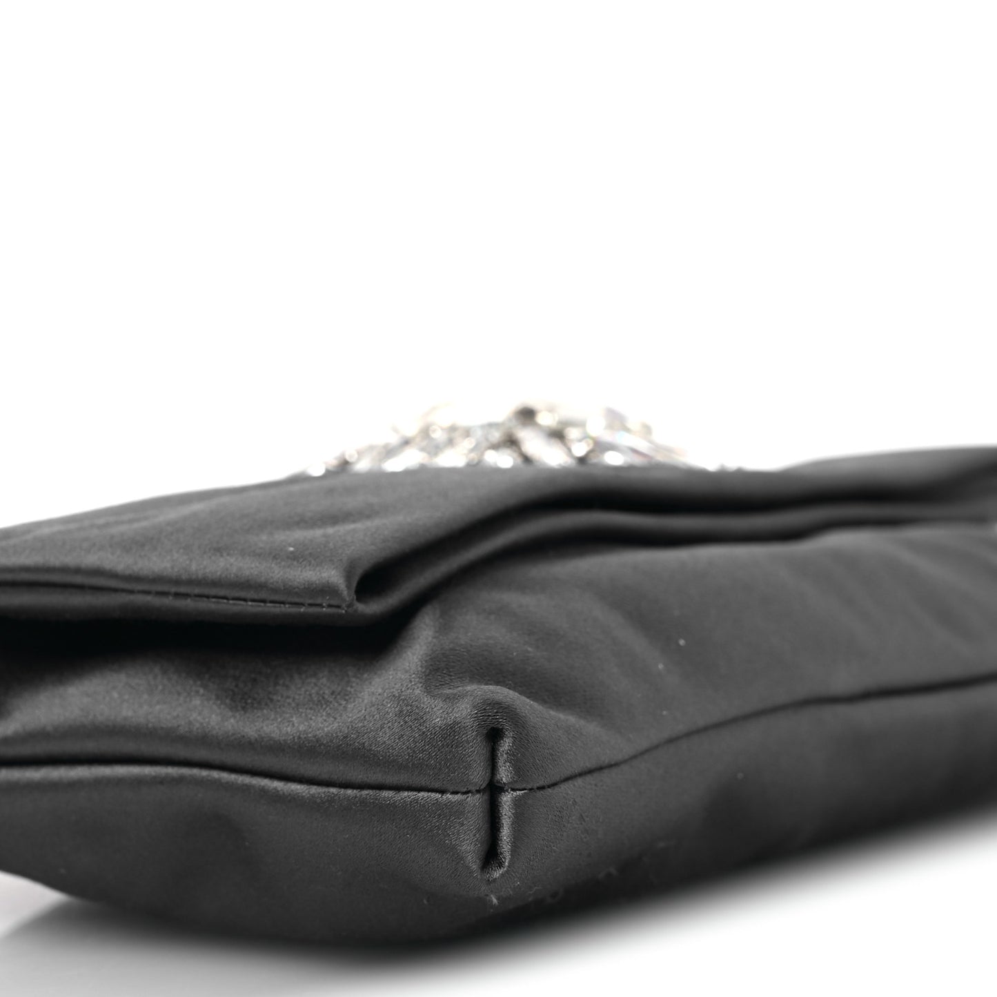 Satin Crystal Titania Clutch Blue