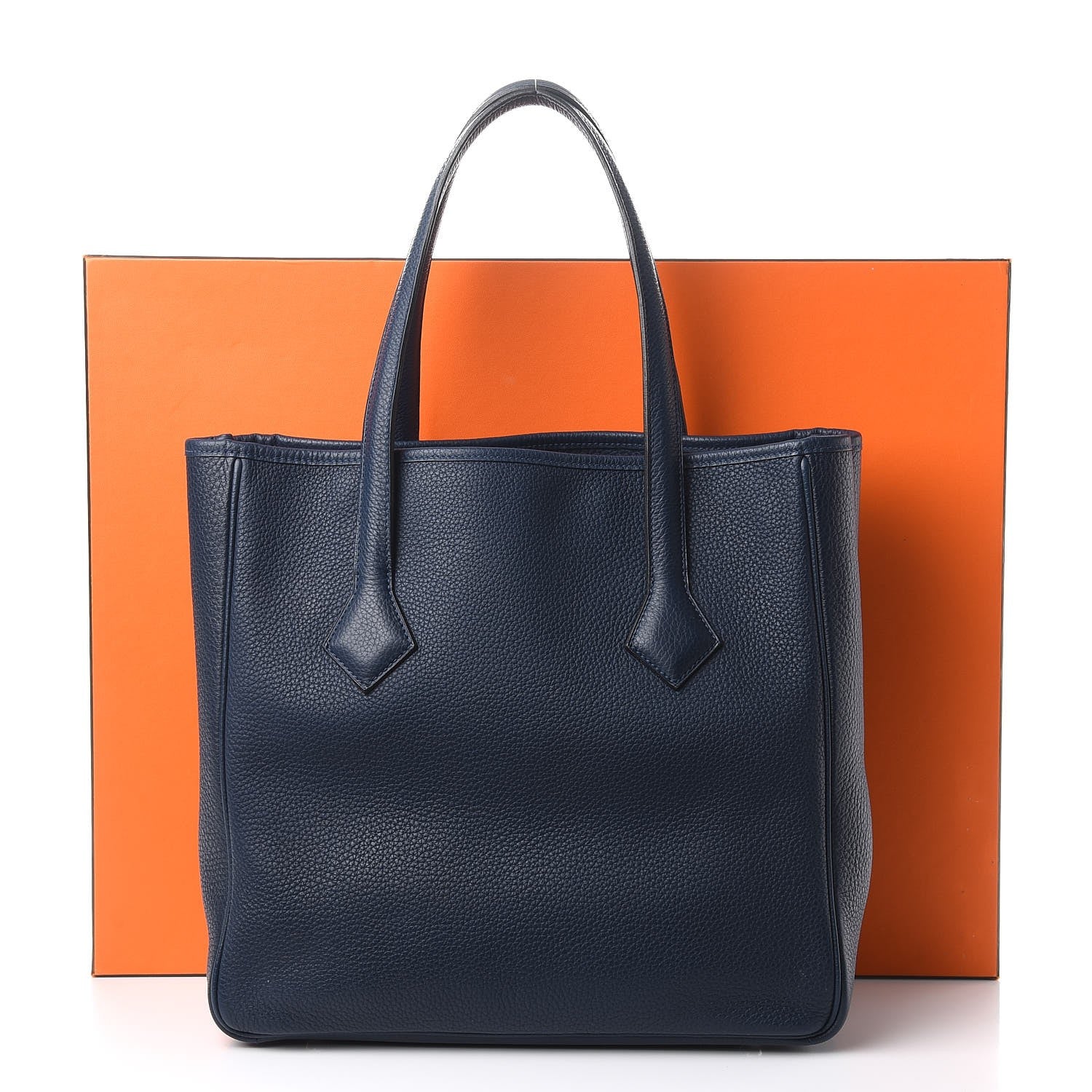Hermes Taurillon Clemence Victoria II Cabas 32 Bleu Abysse 8 of 8