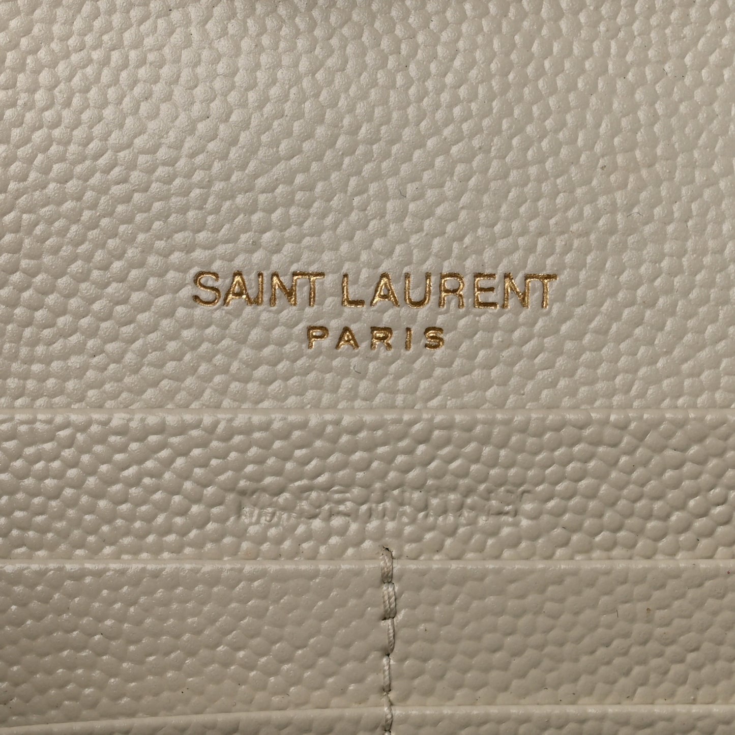 Grain De Poudre Matelasse Chevron Monogram Chain Wallet Crema Soft