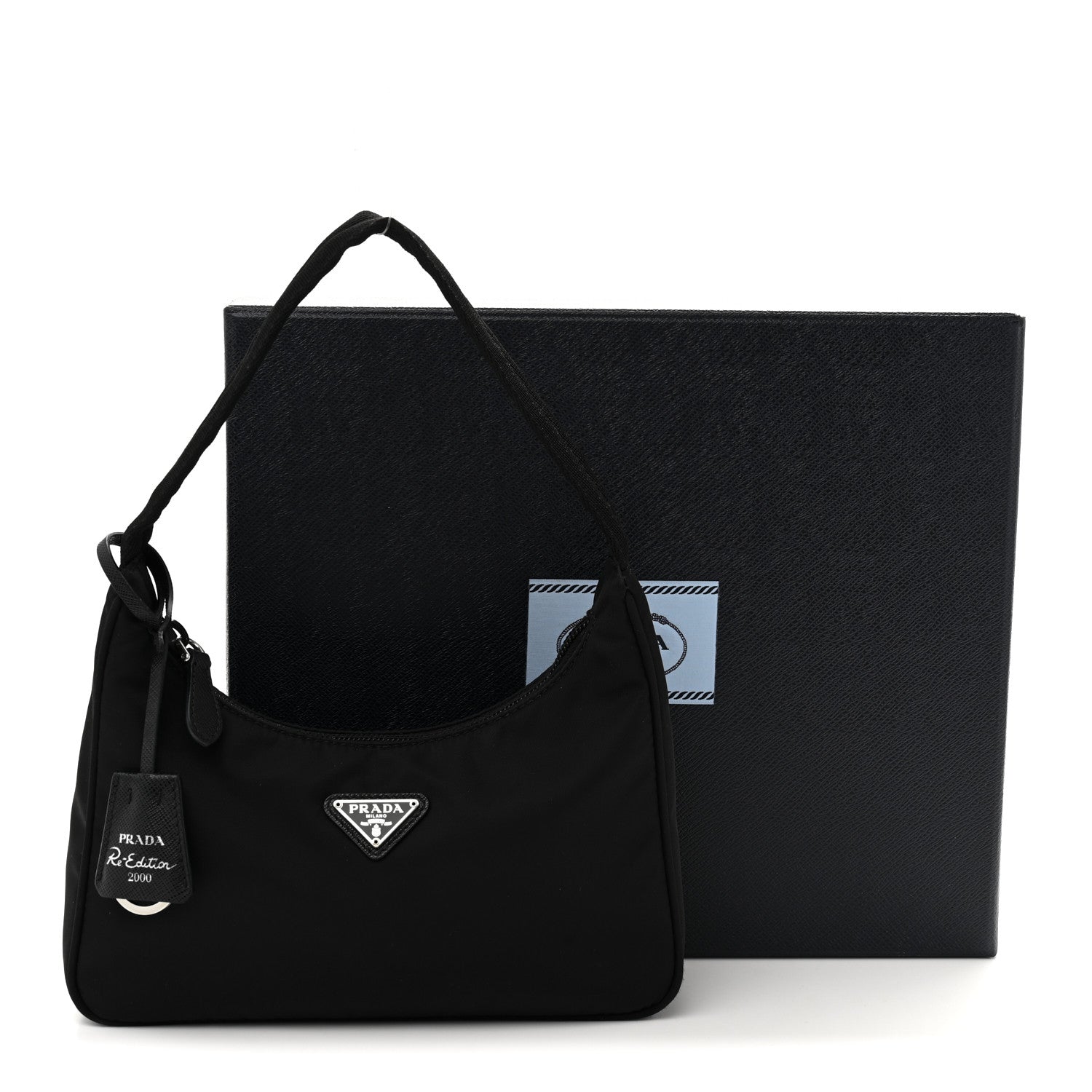Prada Tessuto Nylon Mini Re-Edition 2000 Bag Black 12 of 12