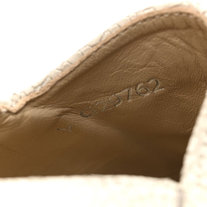 Chanel Crackled Calfskin Espadrilles 39 Light Beige Black 9 of 11