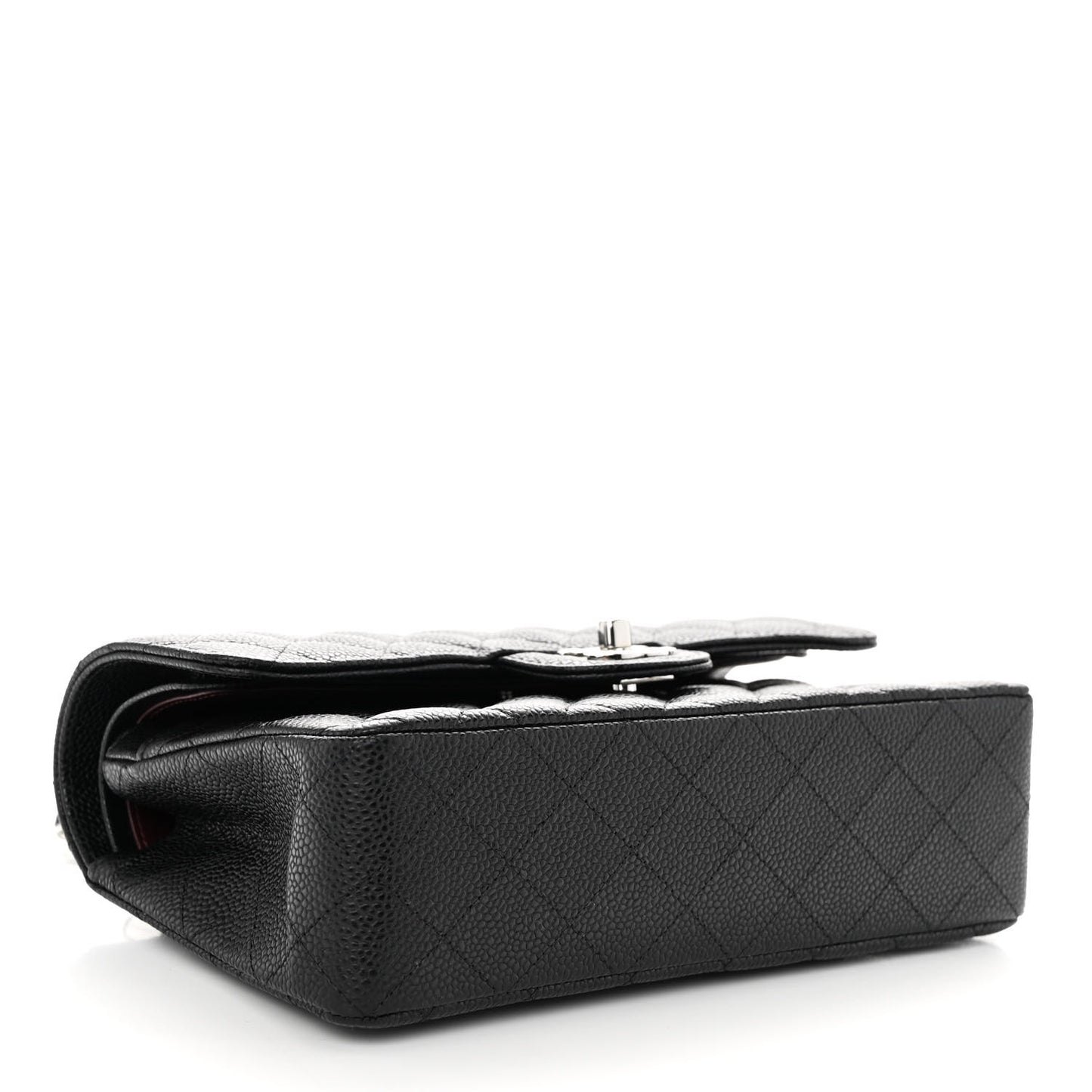 Caviar Quilted Small Double Flap Black