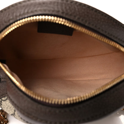 Gucci GG Supreme Monogram Web Mini Ophidia Round Shoulder Bag Brown 5 of 11