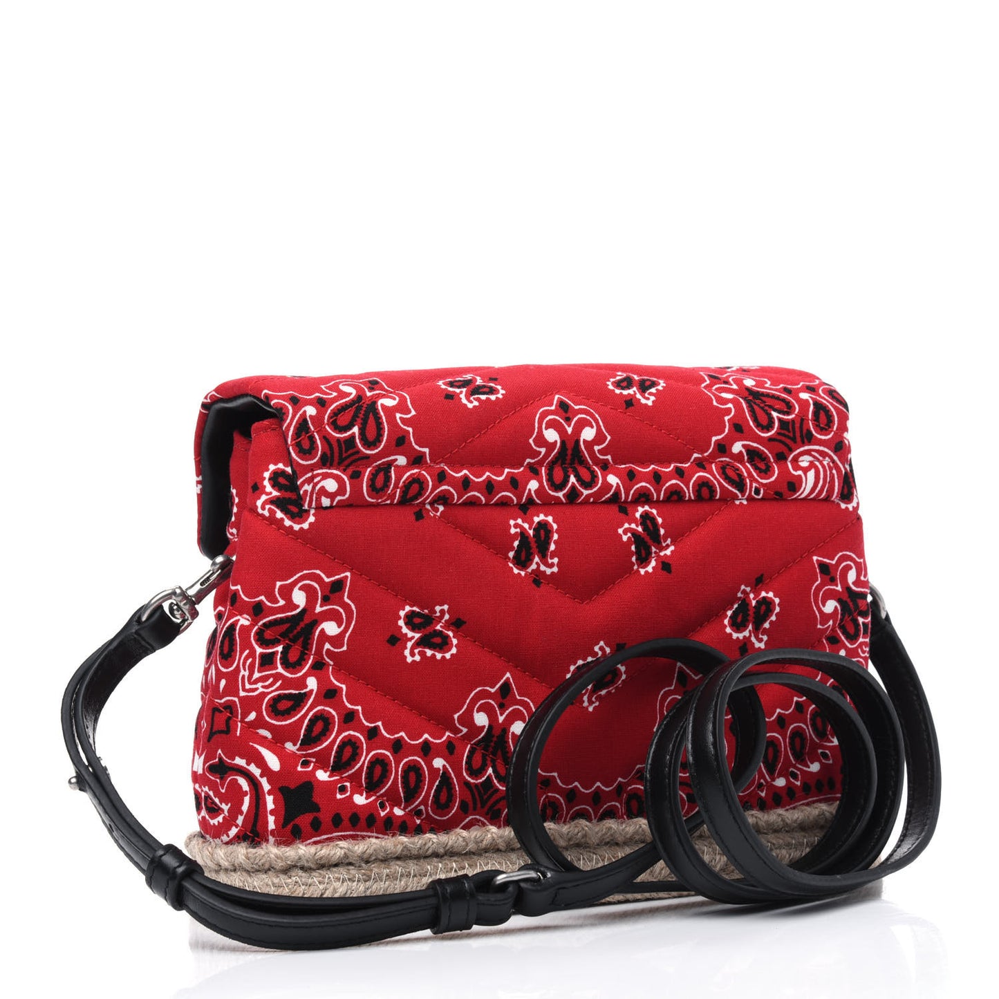 Cotton Bandana Y Quilted Monogram Toy Loulou Crossbody Bag Red