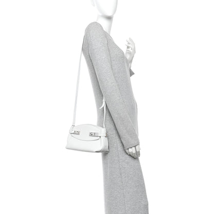 Salvatore Ferragamo Calfskin Small Hug Pouch White 2 of 9