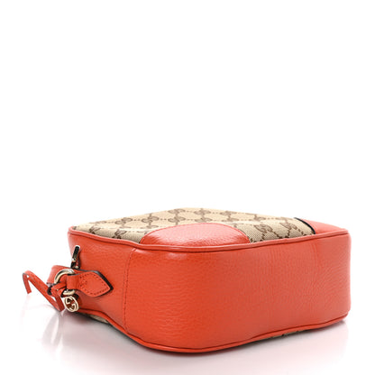 Gucci Monogram Dollar Calfskin Mini Bree Messenger Bag Beige Ebony Sun Orange 4 of 10