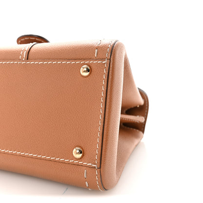 Delvaux Grained Rodeo Calfskin Surpique Mini Brillant Satchel Vegetal Ivory 10 of 10